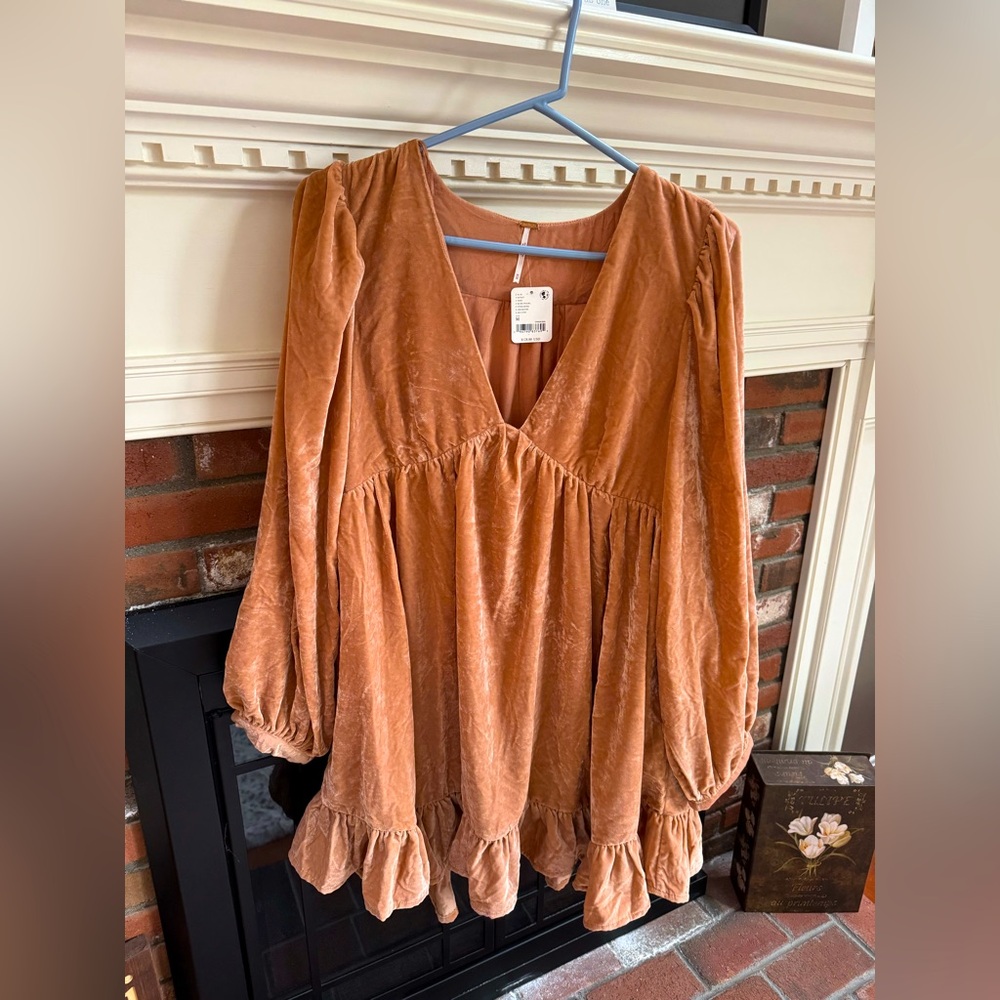 Free People: Velvet Babydoll Dress